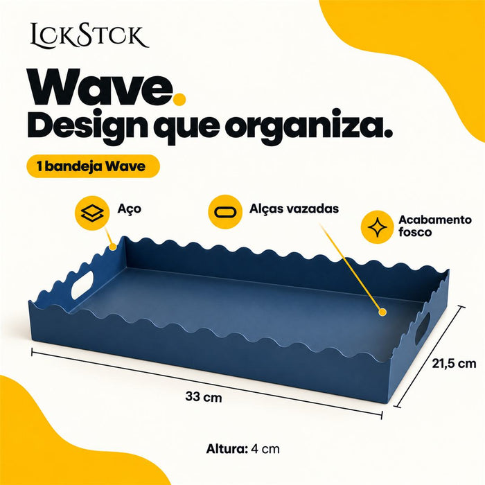 Kit 2 Bandejas Wave Lockstock — Marinho + Tiffany