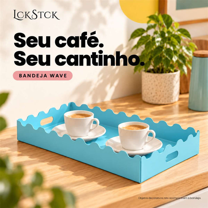Kit 2 Bandejas Wave Lockstock — Tiffany + Laranja