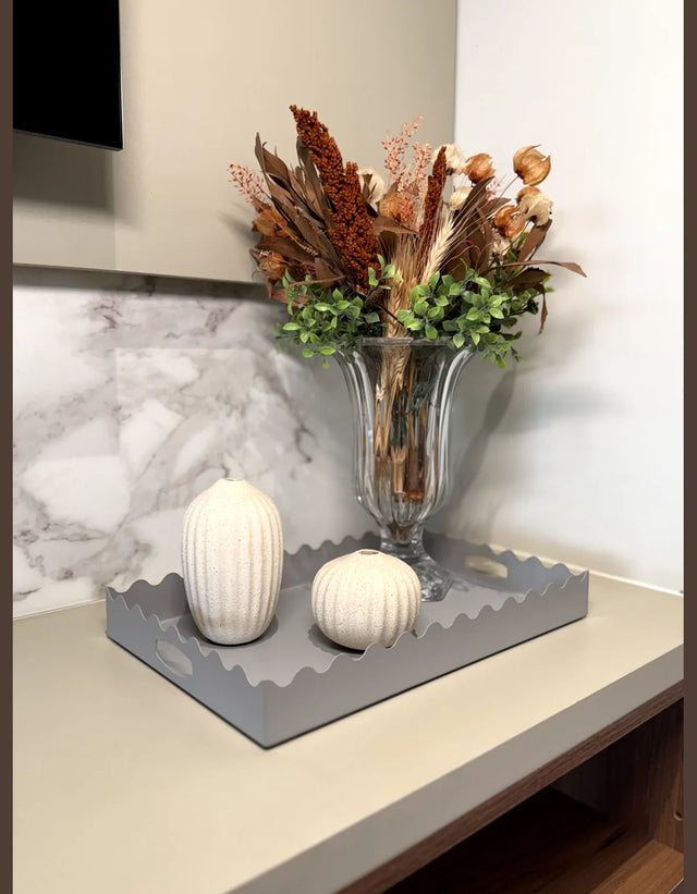 Bandeja Cinza LockStock para Home Office e Bancada