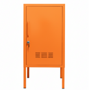 Armário de aço laranja LockStock 72 cm com chave — vista frontal