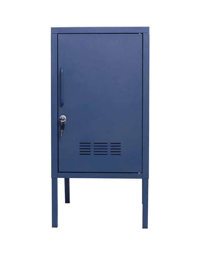 Armário Minimalista Decorativo Azul Moderno C/ Chave