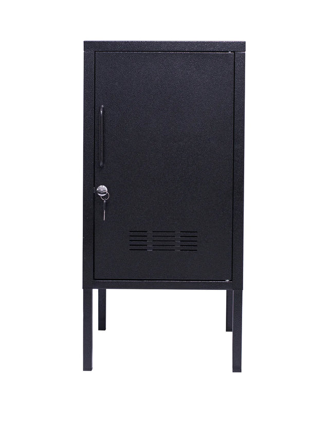 Armário Moderno Decorativo Minimalista Preto C/ Chave