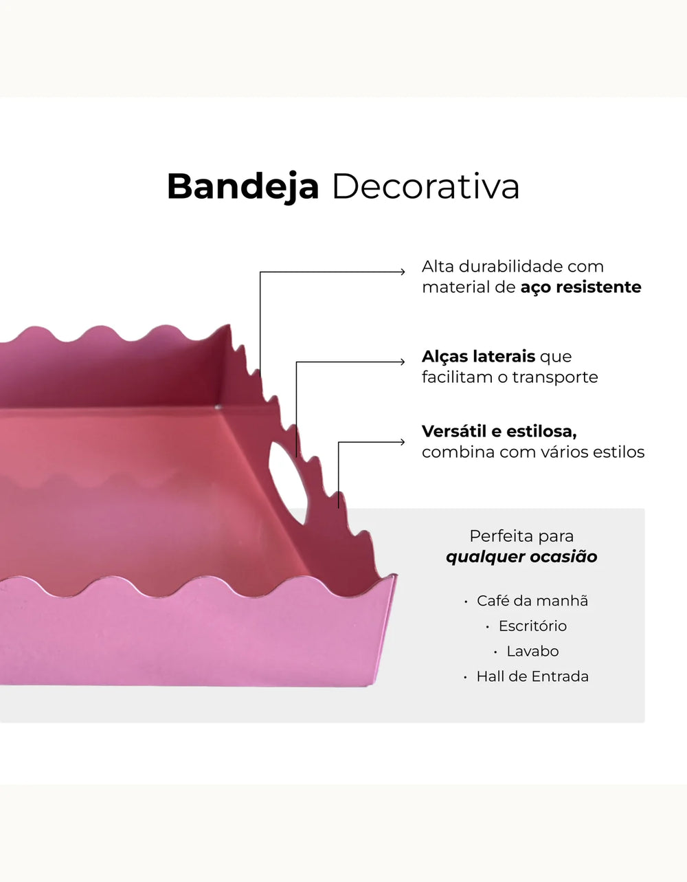 bandeja rosa-chiclete info