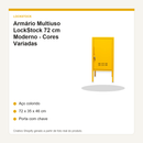 Armário multiuso em aço LockStock 72 cm cores variadas com chave - imagem 8
