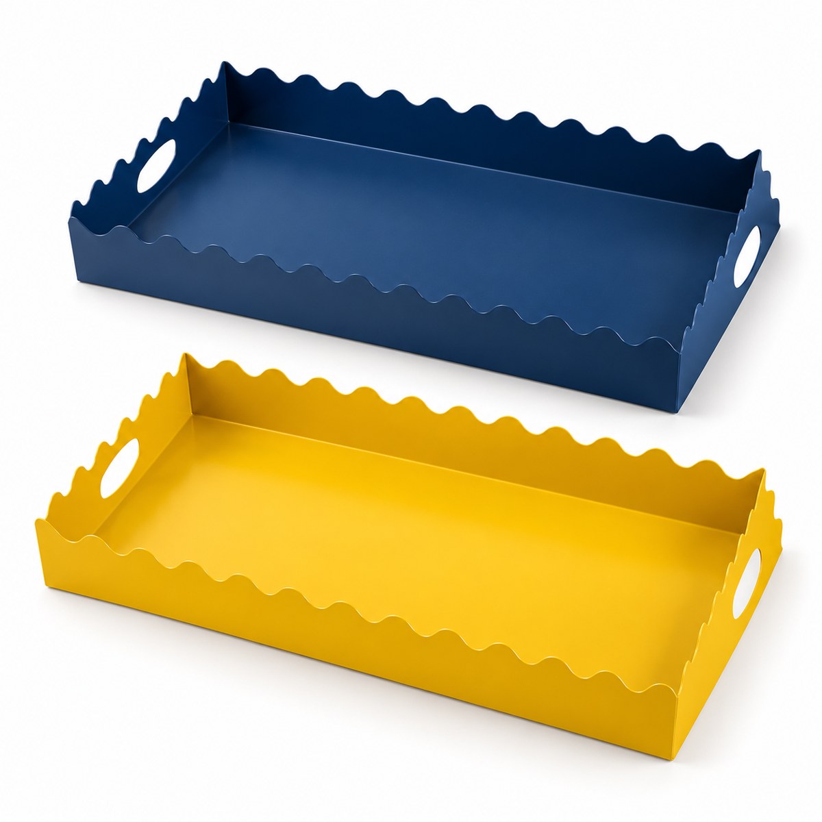 Kit 2 Bandejas Wave Lockstock — Azul Marinho + Amarelo