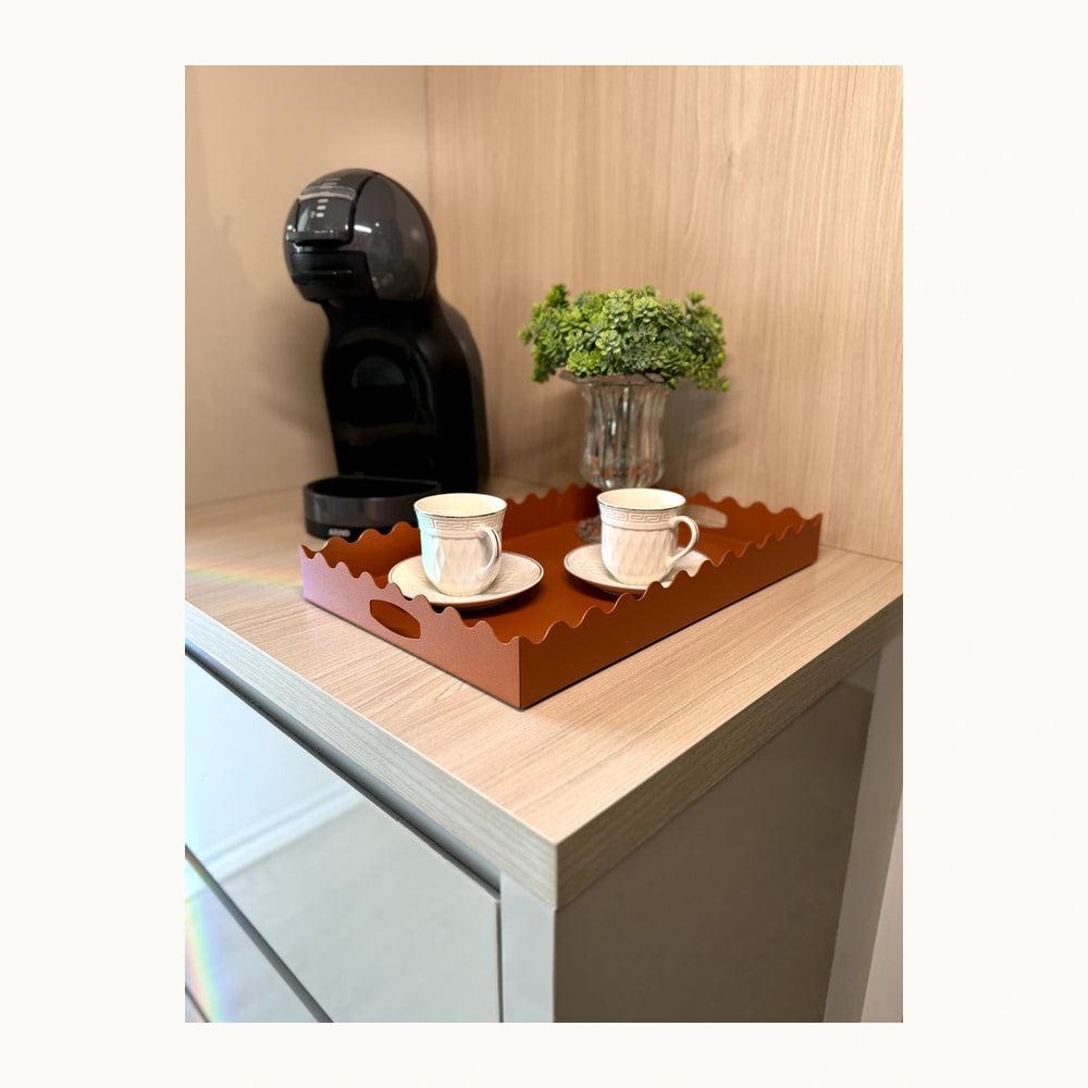 Bandeja decorativa de aço LockStock cores variadas em fundo branco - imagem 4