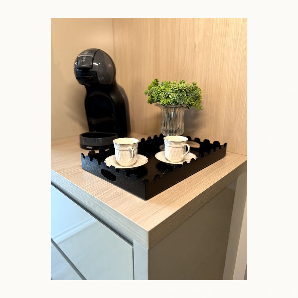 Bandeja decorativa de aço LockStock cores variadas em fundo branco - imagem 9