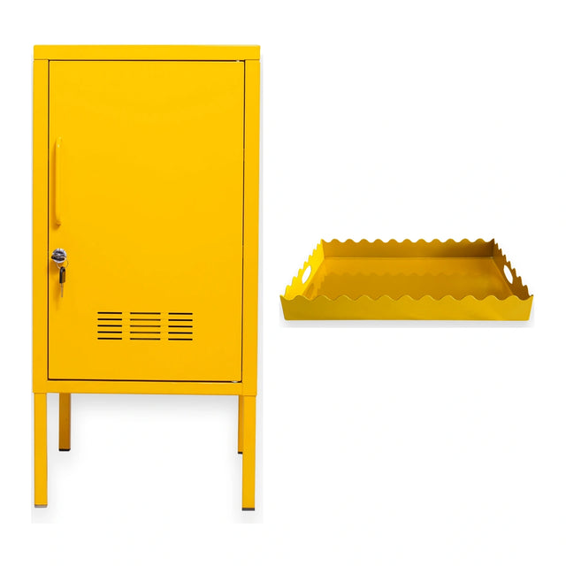 Kit LockStock — Armário Amarelo + Bandeja Wave Amarela