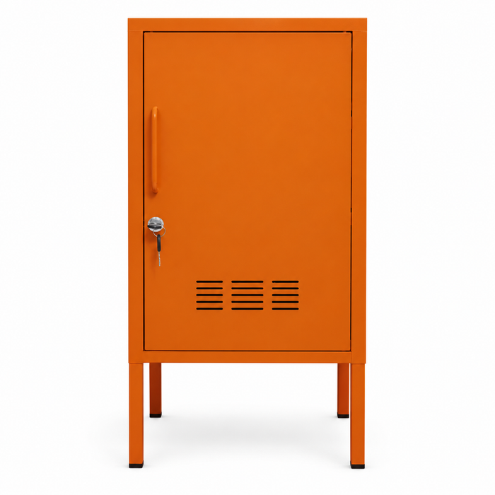Armário de aço LockStock Terracota 72 cm — vista frontal em fundo branco