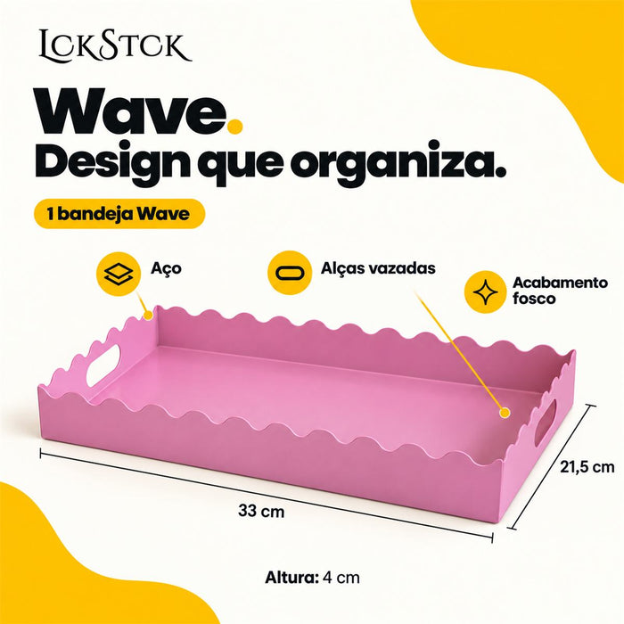 Kit 2 Bandejas Wave Lockstock — Rosa + Pistache