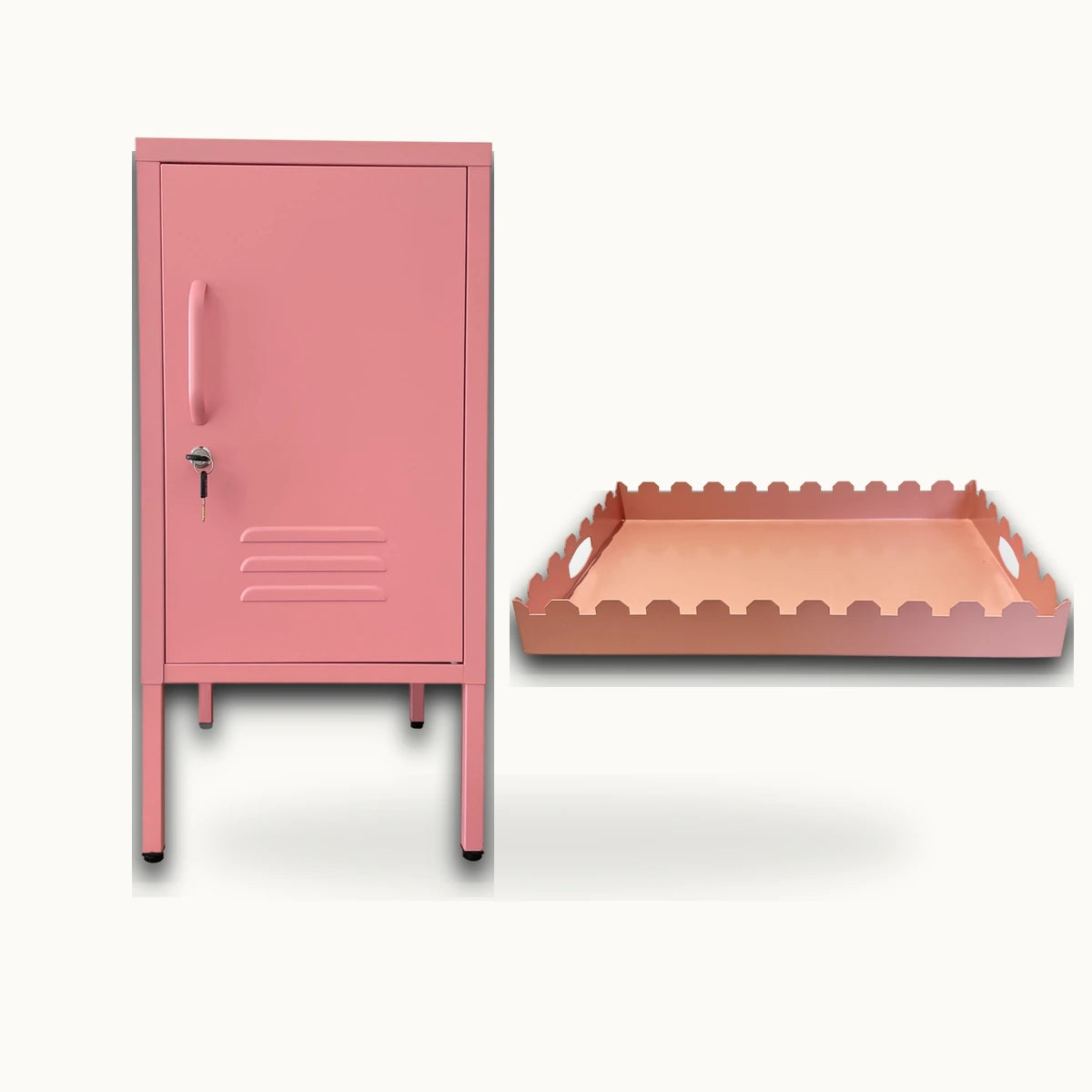 Kit LockStock — Armário Rosa + Bandeja Rosa